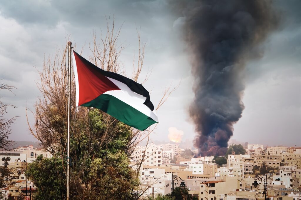 Ein bewaffneter Angriff auf einen israelischen Militärposten im Westjordanland während der Konflikte in der Region.